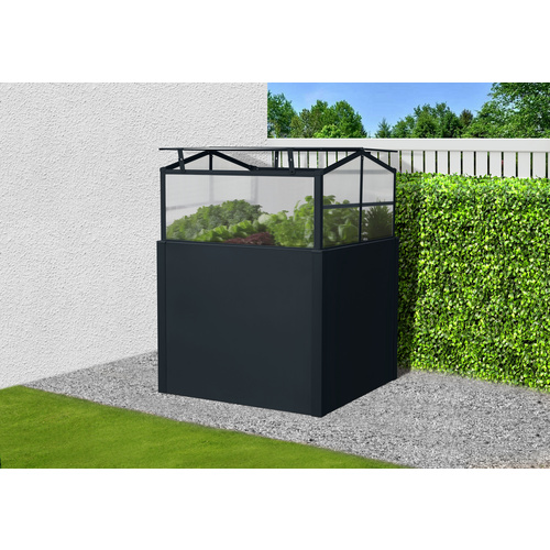 FLORAWORLD Gewächshaus-Aufsatz, 87x87x46cm - schwarz