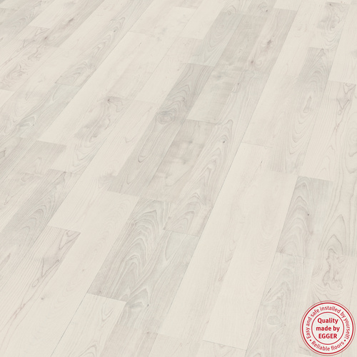 EGGER Laminat »Home«, Ascona Wood weiß (EHL151), BxL: 1292 x 193 mm - weiss