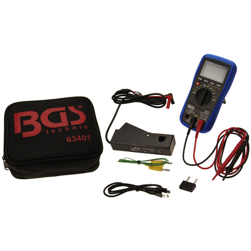 Image of BGS Technic KFZ Spezialwerkzeuge, Kfz-Digital-Multimeterle mit USB-Schnittstelle - bunt