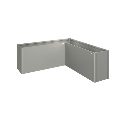 Biohort Quarzgrau Metallic Hochbeet "Belvedere L-Form Maxi 2 M Verschiedene Farben" 201X201x77 Cm Extrem Langlebig Aus Metall von Baur - Image 3