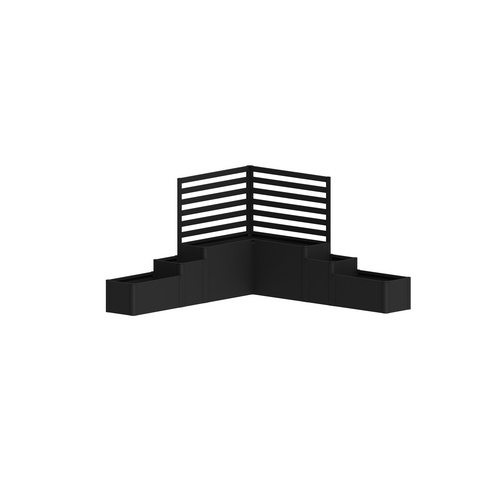 Biohort Pflanzkasten-System DaVinci Version 1 - Terrassenabgrenzung mit Rankgitter B x T x H 299,5 x 299,5 x 168 cm dunkelgrau-metallic - Image 2