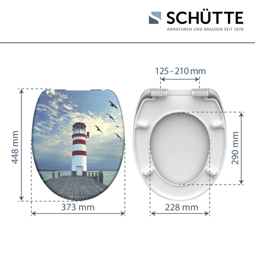 SCHÜTTE WC-Sitz »LIGHTHOUSE«, Duroplast, oval,  mit Softclose-Funktion - bunt