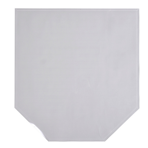 FIREFIX® Bodenplatte, Glas, sechseckig, BxL: 110 x 100 cm, Stärke: 8 mm - transparent (Rabatt: 9 %)