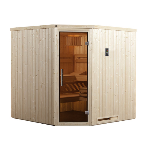 Thumbnail - WEKA Ecksauna »Varberg Eck 3«, BxHxT: 194 x 199 x 194 cm - braun