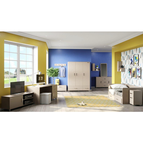 Thumbnail - PHOENIX Kleiderschrank, BxHxT: 146 x 200 x 52 cm - grau