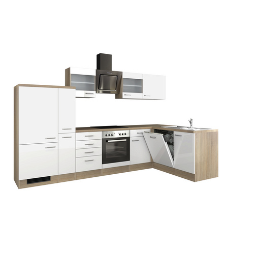 Thumbnail - Flex-Well Winkelküche »Valero«, mit E-Geräten, Gesamtbreite: 310 cm - weiss