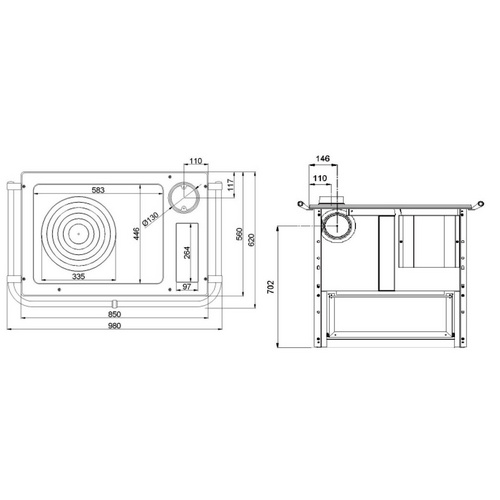 WESTMINSTER Holzherd »K 85F«, Stahl, 6...