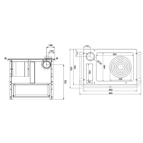 WESTMINSTER Holzherd »K 85F«, Keramik,...