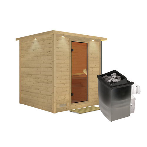 KARIBU Sauna »Sindi«, inkl. 9 kW Sauna... KARIBU Sauna »Sindi«, inkl. 9 kW Sauna...