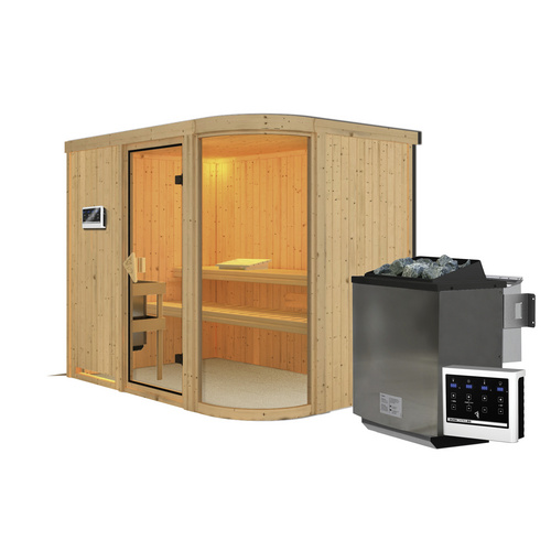 KARIBU Sauna »Elva 4«, inkl. 9 kW Bio-...