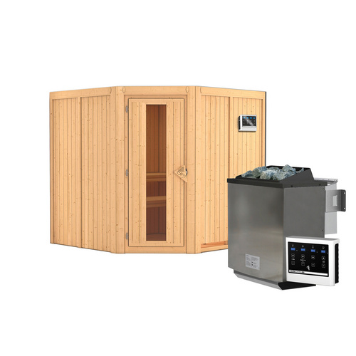 KARIBU Sauna »Vöru«, inkl. 9 kW Bio-K...