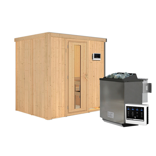 KARIBU Sauna »Kothla«, inkl. 9 kW Bio-... KARIBU Sauna »Kothla«, inkl. 9 kW Bio-...