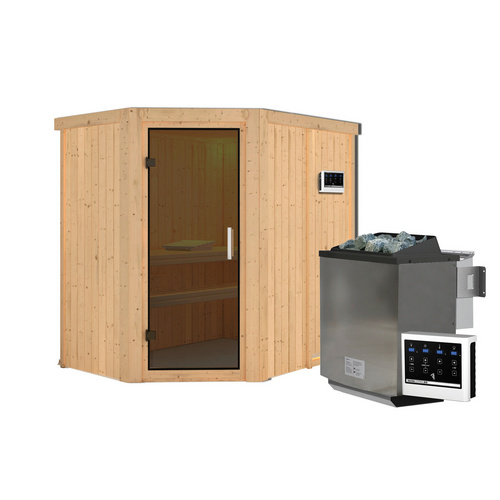 KARIBU Sauna »Vijandi«, inkl. 9 kW Bio... KARIBU Sauna »Vijandi«, inkl. 9 kW Bio...