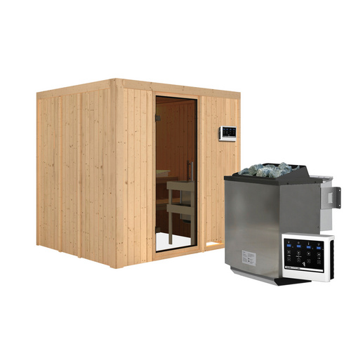 KARIBU Sauna »Rakvere«, inkl. 9 kW Bio... KARIBU Sauna »Rakvere«, inkl. 9 kW Bio...