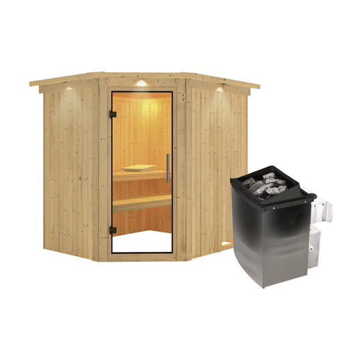 KARIBU Sauna »Maardu«, inkl. 9 kW Saun...