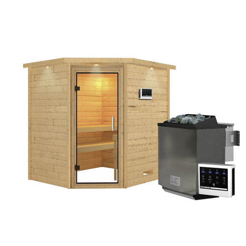 KARIBU Sauna »Mia«, inkl. 9 kW Bio-Kom...