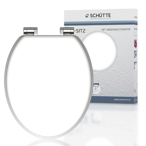 SCHÜTTE WC-Sitz »Spirit White«, MDF, oval,  mit Softclose-Funktion - weiss