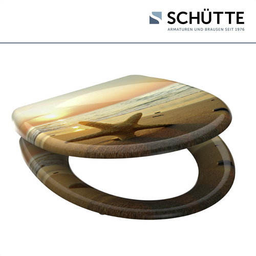 Schütte WC-Sitz Sea Star Duroplast mit Absenkautomatik & Schnellverschluss