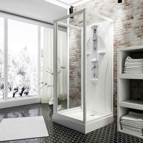 Schulte ExpressPlus Komplettdusche Juist mit Schiebetür Weiß 210x90x90cm