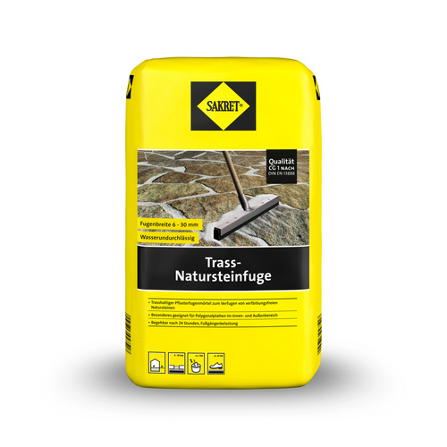 Sakret Trass-Natursteinfuge Grau 25 kg