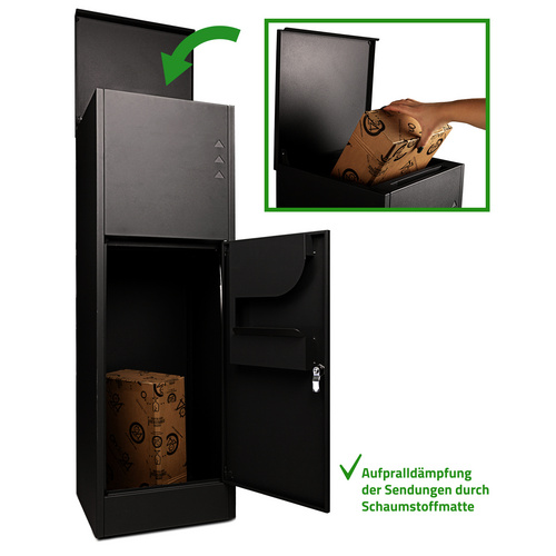 Thumbnail - Ondis24 Paketbox, BxHxT: 40 x 119 x 39 cm, Metall/Edelstahl - grau