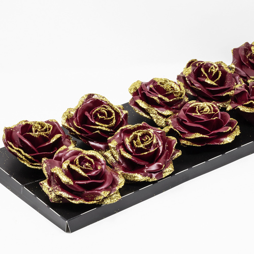 Thumbnail - Flowerbox Wachsrose - goldfarben