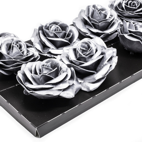 Thumbnail - Flowerbox Wachsrose - silberfarben
