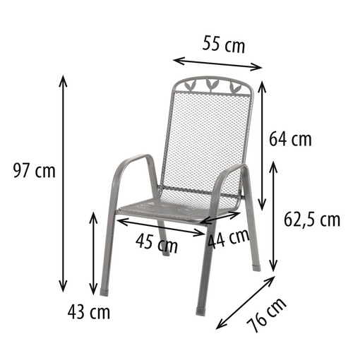 Thumbnail - GREEMOTION Diningset »Toulouse«, eisengrau, Metall, 6 Sitzplätze