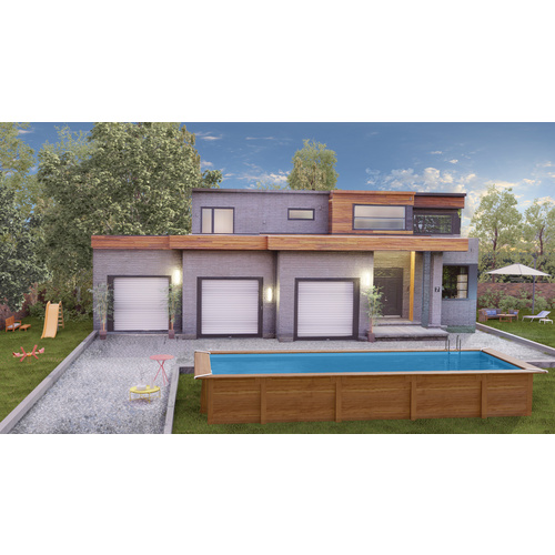 GRE Echtholzpool Poolset , rechteckig, B... GRE Echtholzpool Poolset , rechteckig, B...