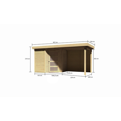 KARIBU Gartenhaus »Schwandorf 3«, BxT:...