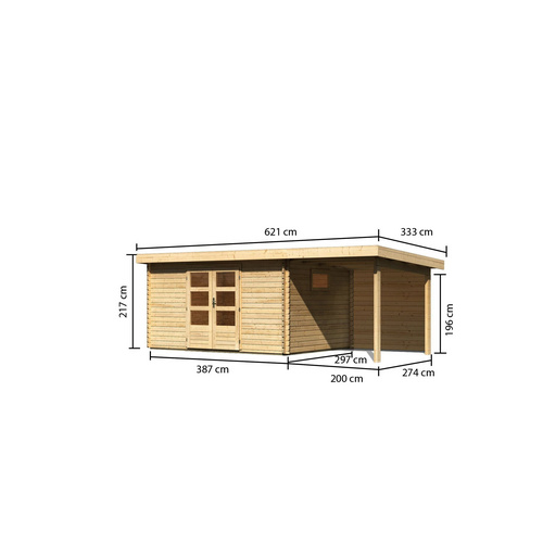 KARIBU Gartenhaus »Trittau 5«, BxT: 56...