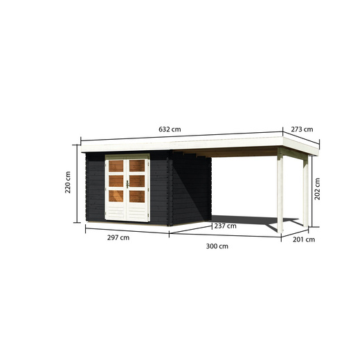 KARIBU Gartenhaus »Bastrup 3«, BxT: 57...