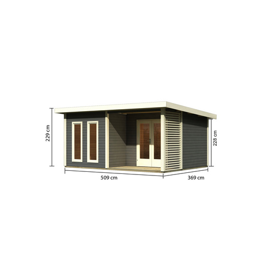 KARIBU Gartenhaus »Radeburg 5«, BxT: 5...