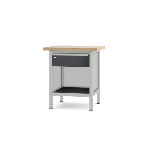 Pador Werkbank 75 cm mit 1 Schublade Lichtgrau-Anthrazitgrau