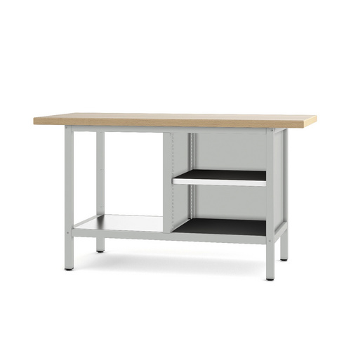 Pador Werkbank Baureihe 2 - 1 Zwischenboden 150 cm Lichtgrau
