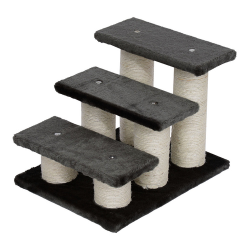 PawHut Tiertreppe, 45 cm, grau