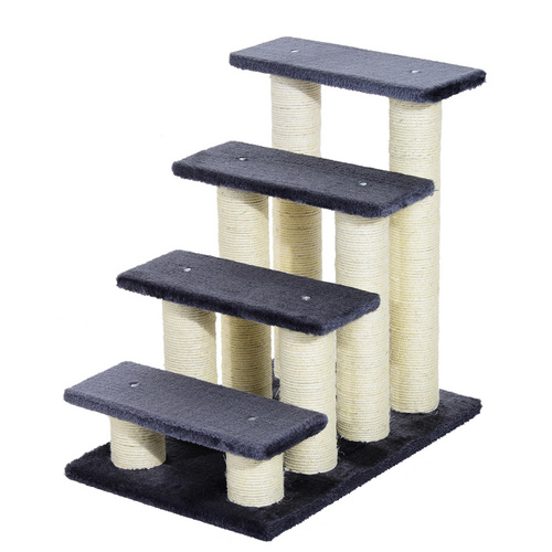 PawHut Katzentreppe, 60 cm, grau