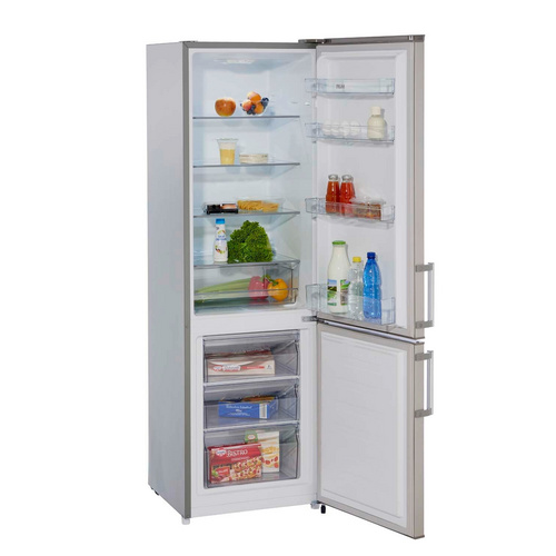 Thumbnail - PKM Kühl-Gefrierkombination »KG249.4A++IX«, BxHxL: 55 x 180 x 55,8 cm, freistehend - silberfarben