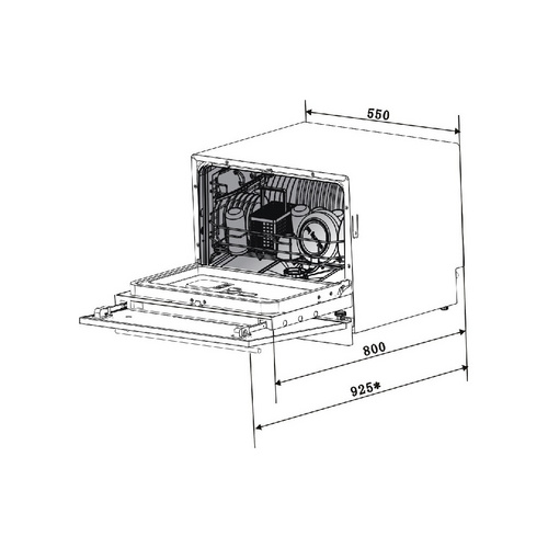 PKM Geschirrspüler »GS6-6FI2«, vollintegrierbar, BxHxT: 55 x 45,3 x 52 cm - weiss