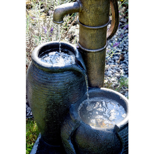 DOBAR Gartenbrunnen, mit Handpumpe, BxHx...