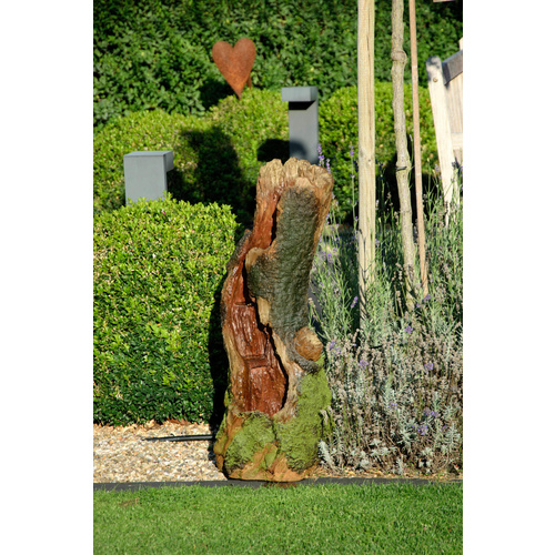 DOBAR Gartenbrunnen, in Baumstamm-Optik,...