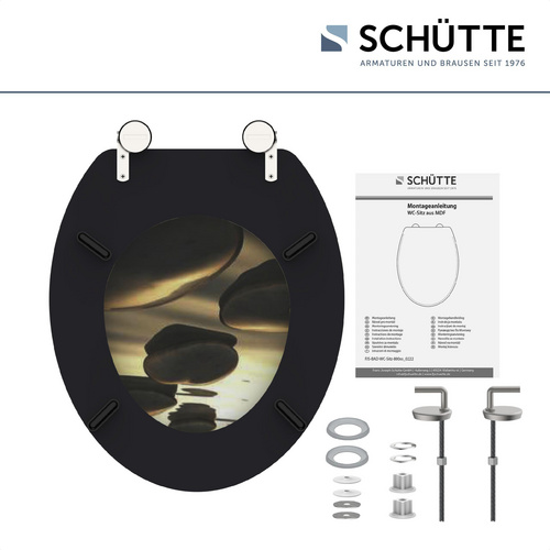 SCHÜTTE WC-Sitz »SEA STONE«, MDF, oval - beige