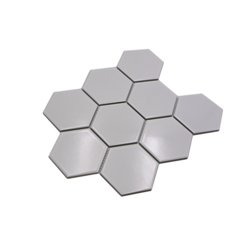 HuH Mosaik Mosaikmatte »Hexa«, BxL: 29,55 x 25,6 cm, Keramik – weiss