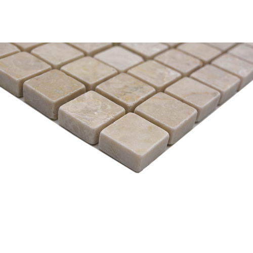 HuH Mosaik Mosaikmatte »Botticino«, BxL: 30,5 x 30,5 cm, Marmor - beige | weiss