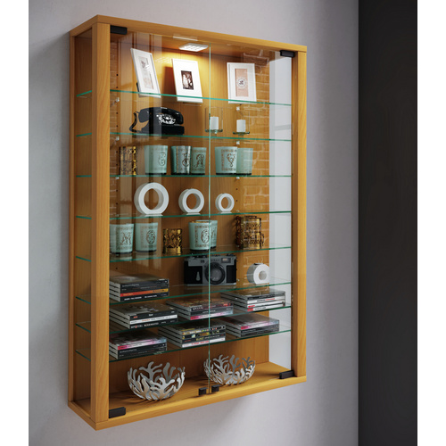 VCM Vitrine »Vitrosa Mini«, BxH: 59 x 90 cm, Holzwerkstoff/Glas - braun