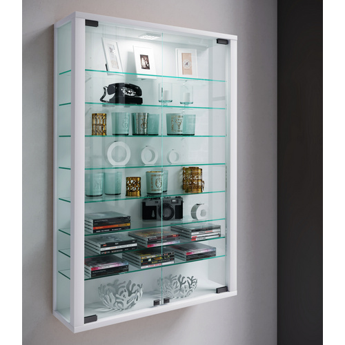 VCM Vitrine »Vitrosa Mini«, BxH: 59 x 90 cm, Holzwerkstoff/Glas - weiss