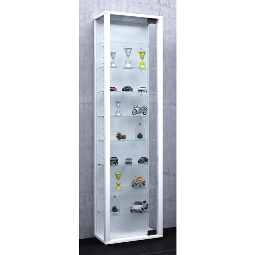 VCM Vitrine »Edana Maxi«, inkl. LED-Beleuchtung, BxH: 33 x 113 cm, Holzwerkstoff/Glas - weiss