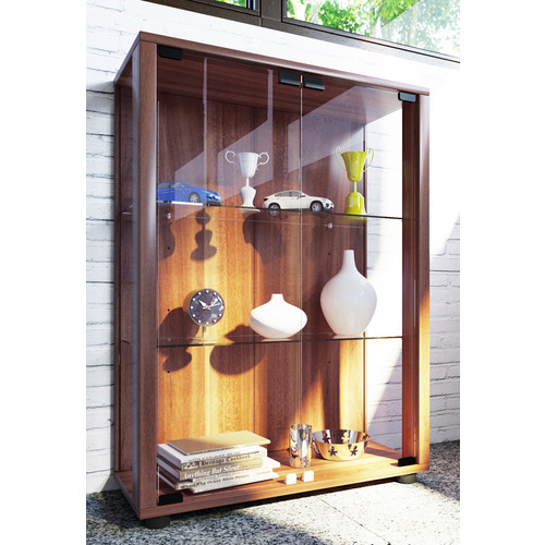 VCM Vitrine »Sintalo«, BxH: 60 x 80 cm, Holzwerkstoff/Glas - braun