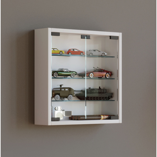 VCM Vitrine »Mandosa S«, BxH: 40 x 40 cm, Holzwerkstoff/Glas - weiss