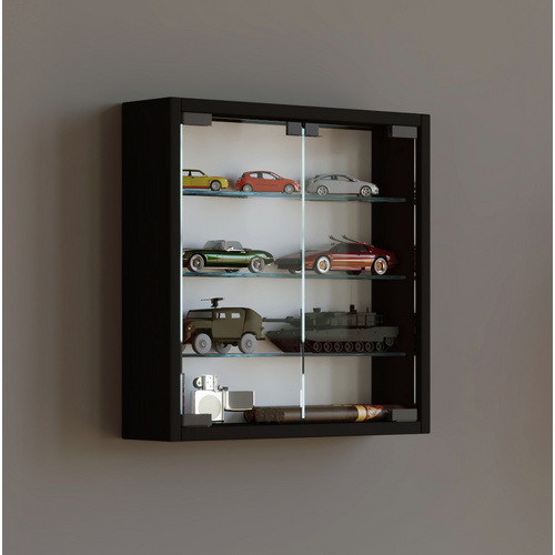 VCM Vitrine »Mandosa S«, BxH: 40 x 40 cm, Holzwerkstoff/Glas - schwarz